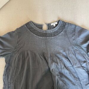 Wilfred Charcoal Pleated Top